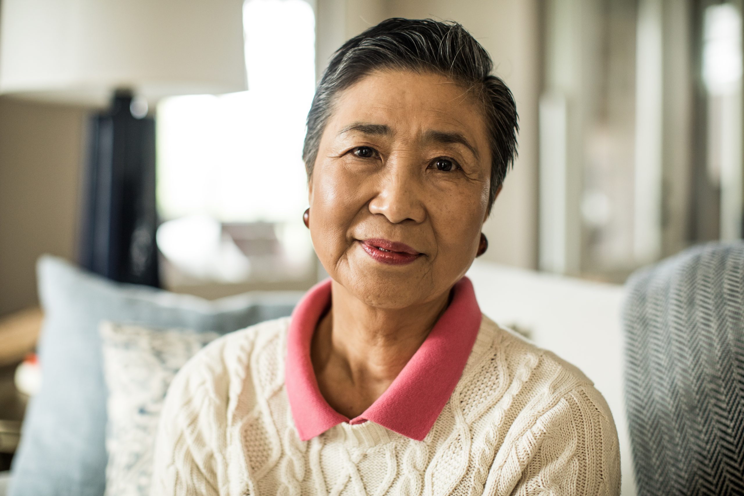 Portrait of senior woman at home